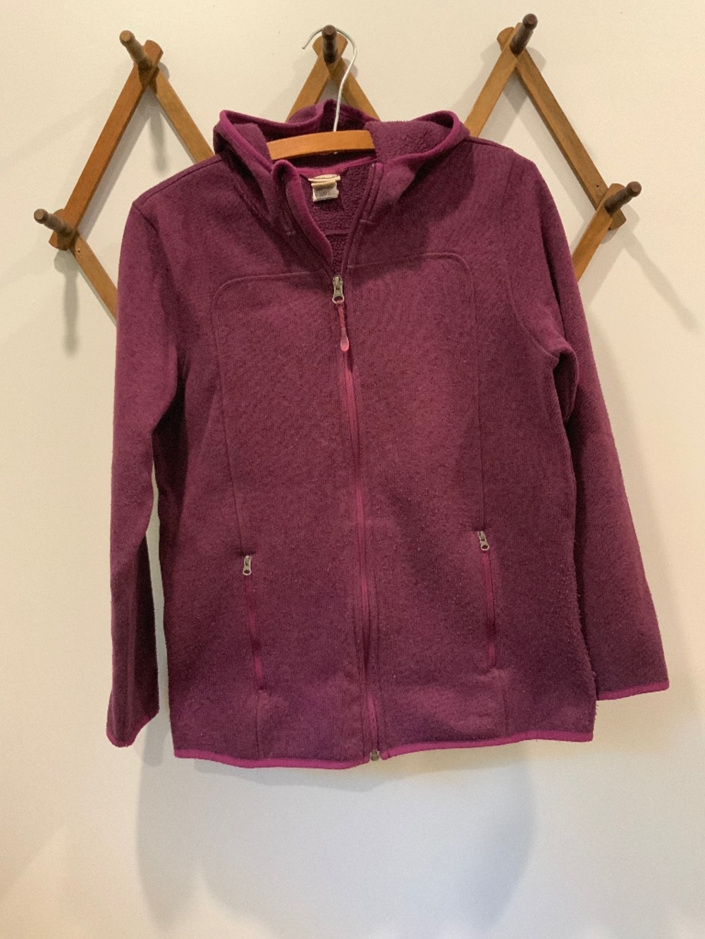 LLBean Girl’s XL 18 Plum Sweater Fleece Jacket